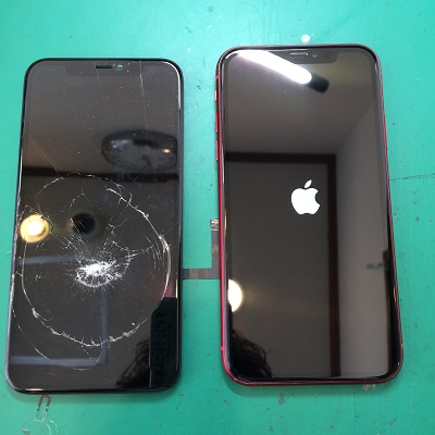 iPhoneXR画面修理後